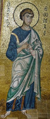 12th century mosaic of Thomas the apostle